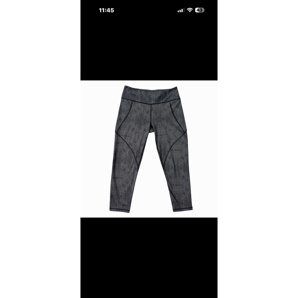 Patagonia Women's Gray Printed Cropped Capri Leggings Yoga Athletic Pants Size M - Picture 2 of 6